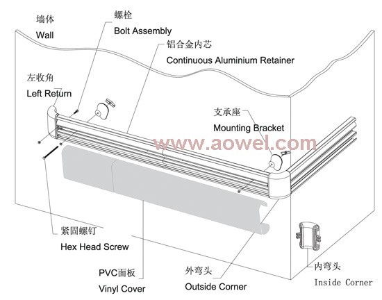 防撞扶手安装示意图